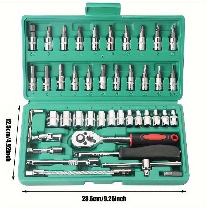 Racher 46 Piezas – Kit Completo de Herramientas